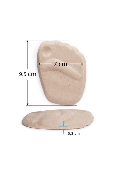 OEM Set 2 insertii pentru pantofi, autoadezive, 9.5 x 7 x 0.3 cm, maro deschis