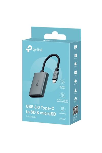 TP-LINK Ua430C Usb 3.0 Type-C To Sd ve Microsd 3.0 Card Reader Kart Okuyucu