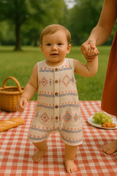 Esterella Baby Girl / Muslin Jumpsuit / sleeveless Jumpsuit / 100% Cotton Muslin Jumpsuit