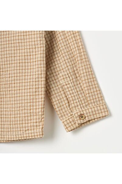giggles Checked Shirt with Long Sleeves and Chest Pocket