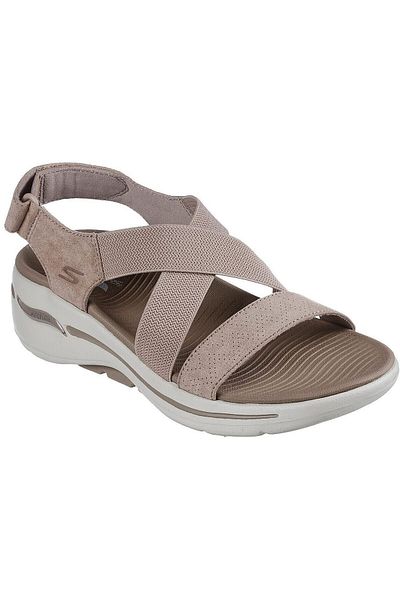 SKECHERS Sandály Skechers Go Walk Arch Fit San, Hnědé, Dámské