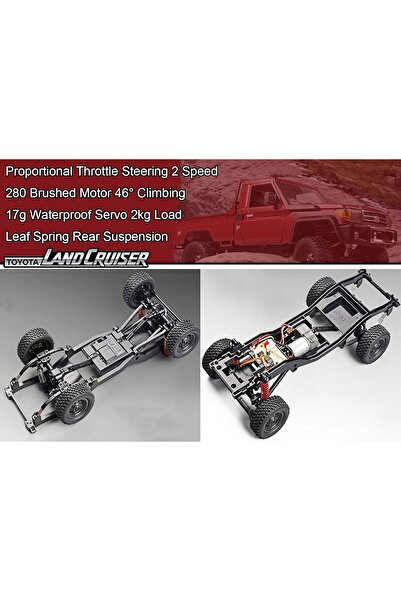 Generic MZtoyz MN82 LAND CRUISER CRAWLER 4X4 1:12 scale OFFICIALLY LICENCED RTR RC Car For Boys (Red)