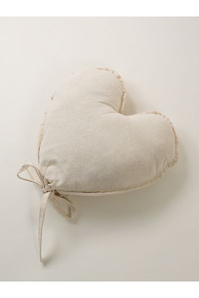 Galia Tasarım Μαξιλάρι Heart Balloon – Washed Linen Beige – 43x45 cm