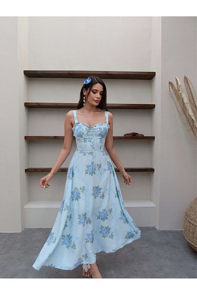 ESRAHELVACI Rochie cu bretele cu model panglică