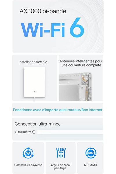 TP-LINK Archer Air R5 AX3000 Dual-Band Wi-Fi 6 Air Router, Smart Antennas, Ultra-Low Latency, White