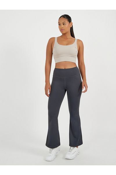 Styli Broad Waistband Basic Flared Leggings