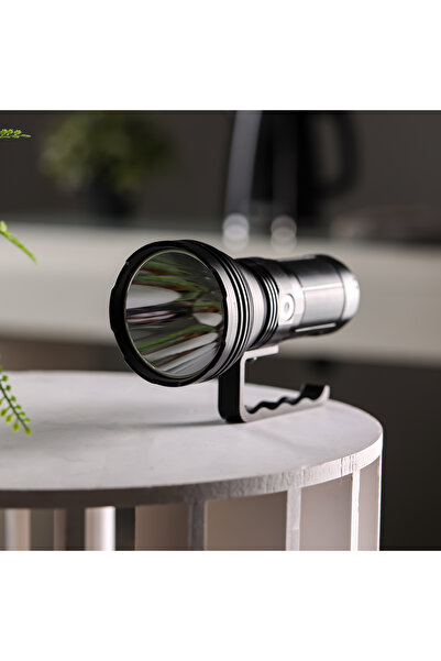 Geepas مصباح جيباس LED قابل لإعادة الشحن - GFL51064/ 50 واط، 6000-7000 كلفن، 5000 لومن، شحن محمول/ أسود