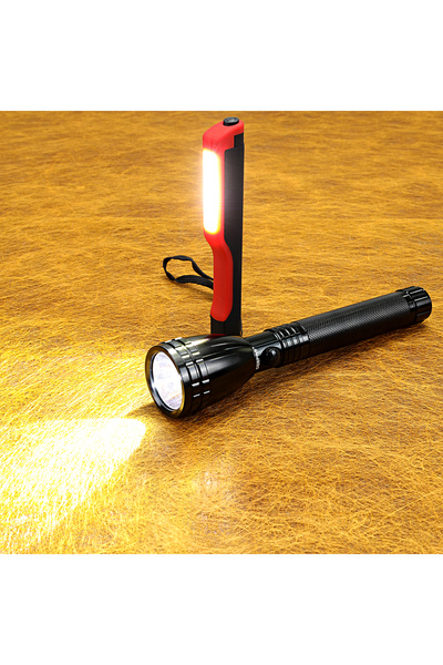 Geepas مصباح جيباس 2 في 1 قابل لإعادة الشحن 236 مم - مثالي للتخييم والرحلات وركوب الدراجات والنزهات الليلية