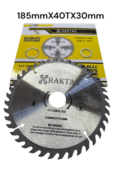 haktaş Elmas Daire Testere Bıçağı Kanallı 185mmx40