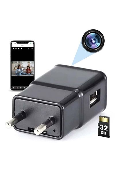 iUni Mini Camera Usb Charger Ip1000, Wi-fi, 32gb, Full Hd, Live View On Phone