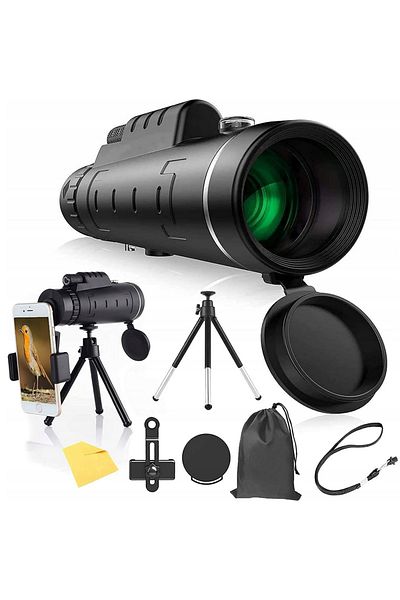 OEM Monocular set with tripod and phone holder, anti-reflective, glass optics, case