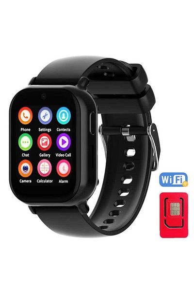 Techone Kids Gps Smartwatch With Location And Phone Tiny Gps, Black