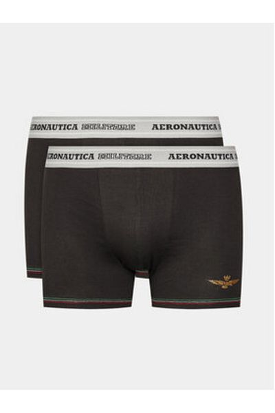 Aeronautica Militare Men's Set of 2 pairs of boxers AM1UBX004 Black