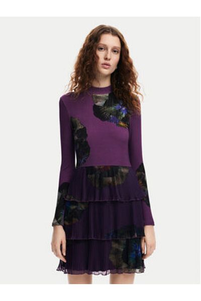 Desigual Women's Casual Dress 24WWVK34 Purple