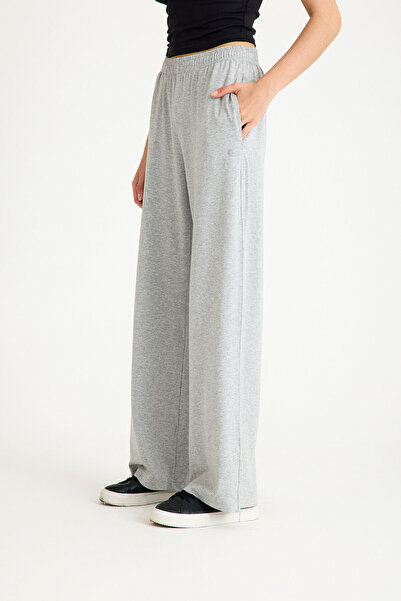 Pulsar Cotton Wide Leg Trousers Gray