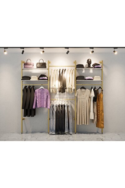 AFE DEKOR Mağaza Raf Sistemi, Askılık Sistemi, Butik Rafı, Mağaza Stand, Giyinme Odası-195*250