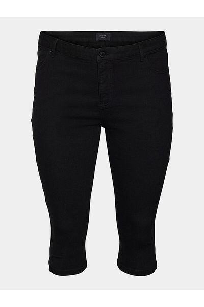 Veromoda Curve Vero Moda Curve Pantaloni Capri pentru femei 10303171 Negri