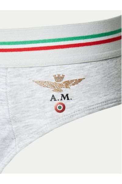 Aeronautica Militare Men's Set of 2 pairs of briefs AM1USL001 Gray