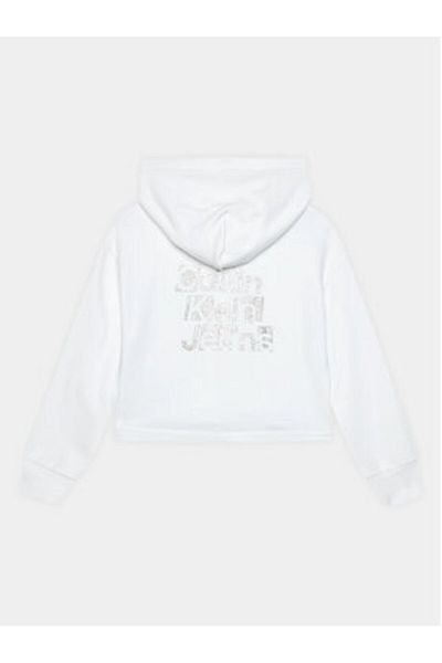 Calvin Klein Jeans Hanorac pentru fete IG0IG02304 Alb