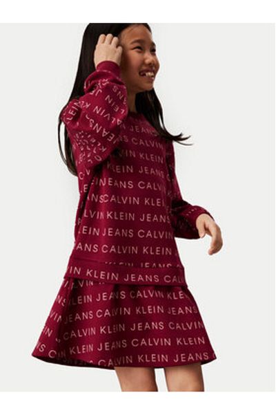 Calvin Klein Jeans Girl Knitted Dress IG0IG02665 Burgundy