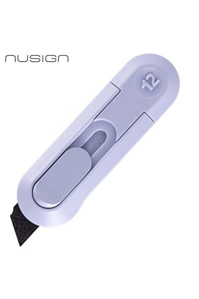 Deli قاطعة NS065T Nusign، قاطعة مدمجة متعددة الاستخدامات 80×27 مم، لونها بنفسجي - مثالية للاستخدام المحمول