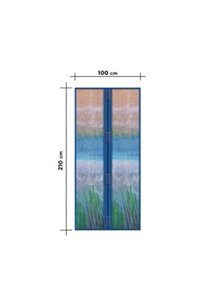Garden of Eden Magnetic Anti-Mosquito Net - Door - Insect Protection Magnetic Closure 100 x 210 cm, Blue