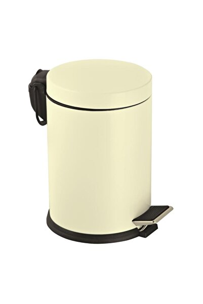 Eforeca Pedallı Çöp Kovası Krem 5 Lt
