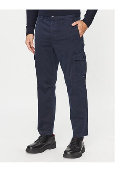 BOSS boss Men's Fabric Trousers 50501614 Navy Blue
