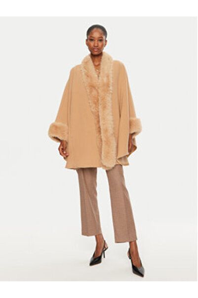 Yes London Palton de lână pentru femei CD1193/ECO Maro