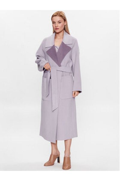 Calvin Klein Palton de lână pentru femei K20K205855 violet