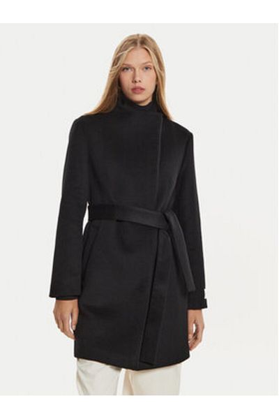 Calvin Klein Palton de lână pentru femei K20K207700 Negru