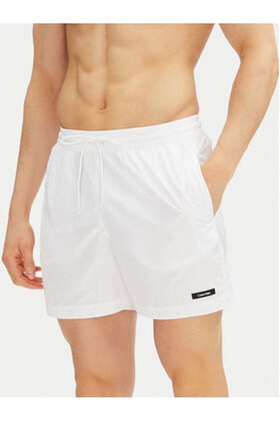 Calvin Klein Calvin Klein Costume de baie Pantaloni scurți de baie pentru bărbați KM0KM01111 Alb