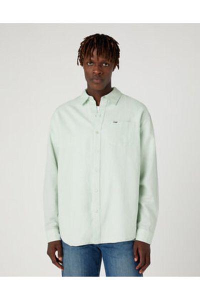 WRANGLER Men's Shirt W5D6LOX6U 112330800 Turquoise