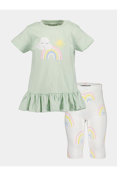 Blue Seven Girl T-shirt and leggings set 914525 X White, Green