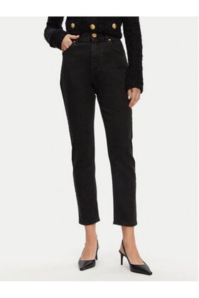 BALMAIN Women's Jeans DF1MG007DB67 Black