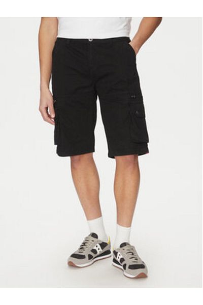 Alpha Industries Pantaloni scurți din material pentru bărbați 136250 Negri
