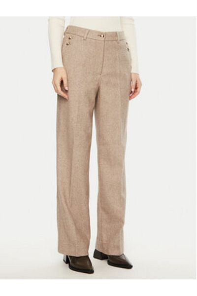 Bruuns Bazaar Pantaloni din material textil pentru femei BBW4308 bej