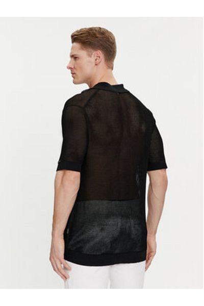Calvin Klein Costum de baie Polo pentru bărbați KM0KM00963 Negru