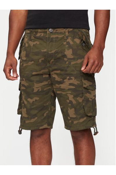 Brave Soul Men's Material Shorts MSRT-GEORGECAMOK Khaki