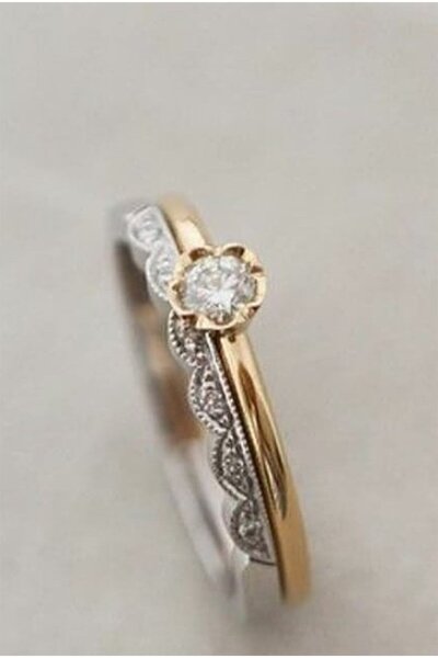 Cem Aykan Kuyumculuk İRONOİK PIRLANTALI ALYANS SET AK-1102