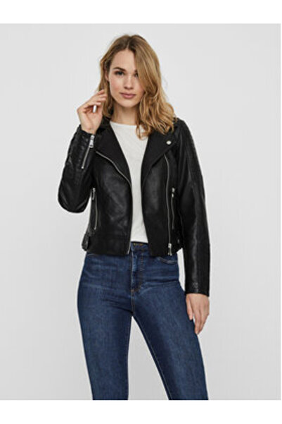 Vero Moda vero moda Women's Faux Leather Jacket 10228728 Black