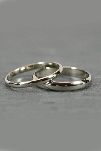 Cem Aykan Kuyumculuk Bombe Beyaz Alyans Sade - Ak625