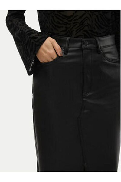 Vero Moda Vero Moda Fustă din piele ecologică pentru femei 10311707 Negru