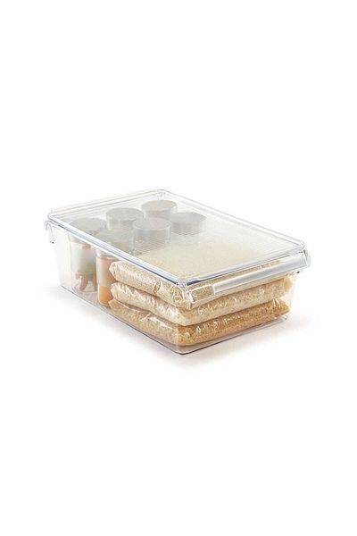 Prima Nova Refrigerator with Transparent Lid - 325*205*100 Mm, 3-Piece Organizer In-Cabinet Organizer Storage Container