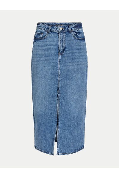 VILA Fustă din denim pentru femei vila 14099736 albastră
