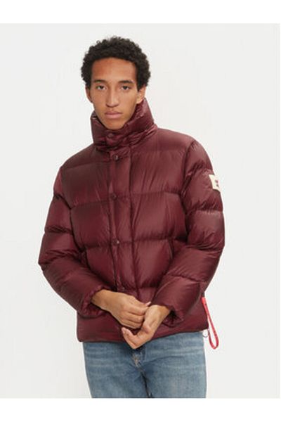 after label Men's Down Jacket A00015 Burgundy