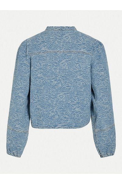 VILA Cămașă din denim pentru femei 14103484 albastră
