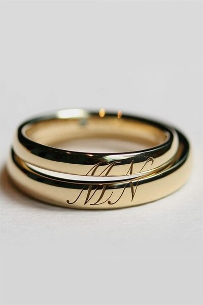 Cem Aykan Kuyumculuk Adını Yazdım Çift Alyans - Ak944