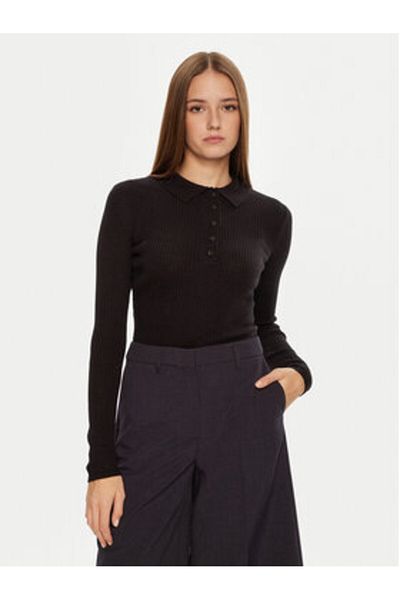 Brave Soul Women's Sweater LK-248POLOBLK Black