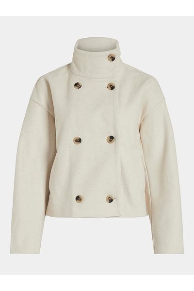 VILA Women's Transitional Coat 14092196 Ecru